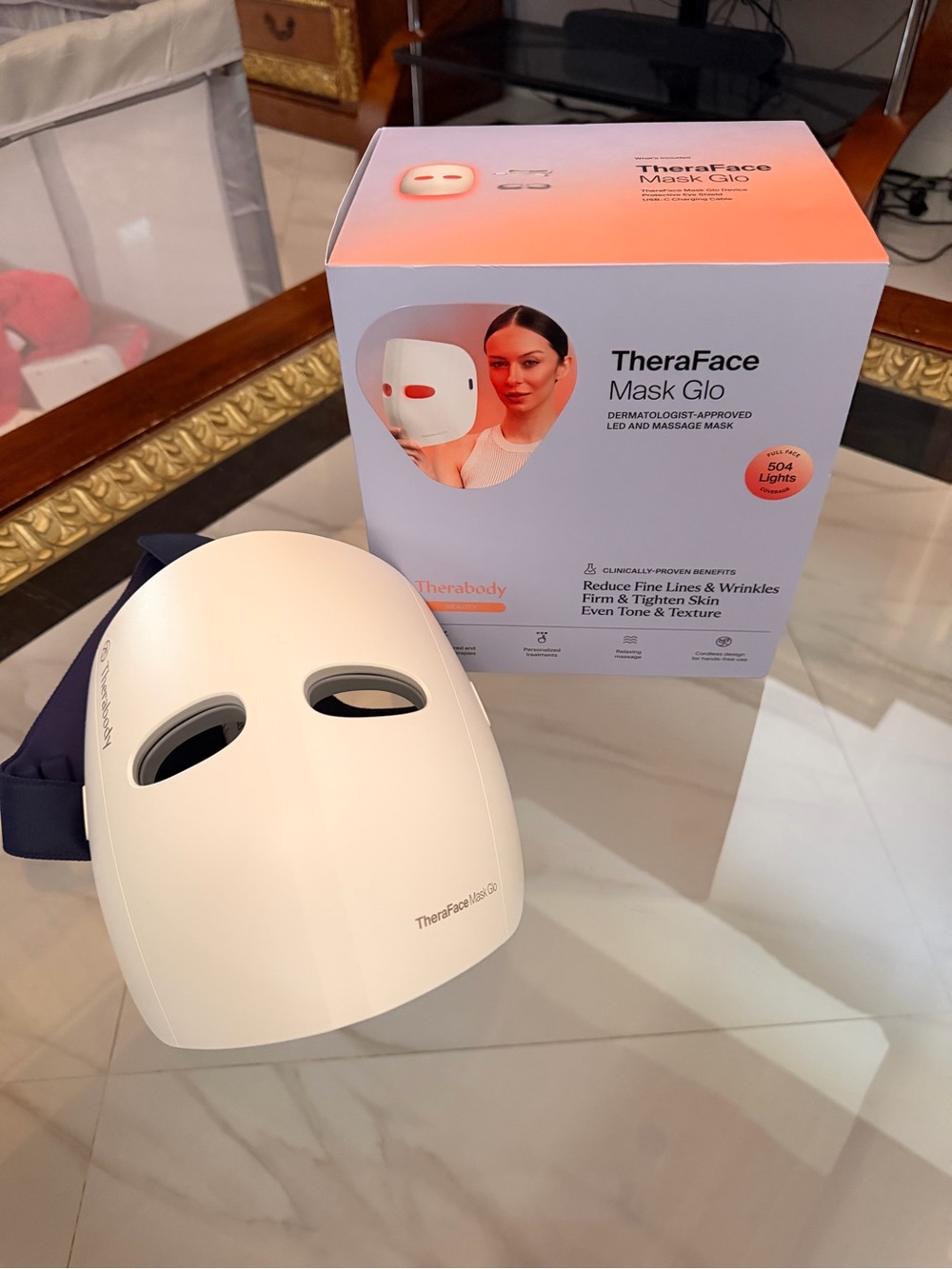 Therabody TheraFace Mask Glo LED Facial Mask - White